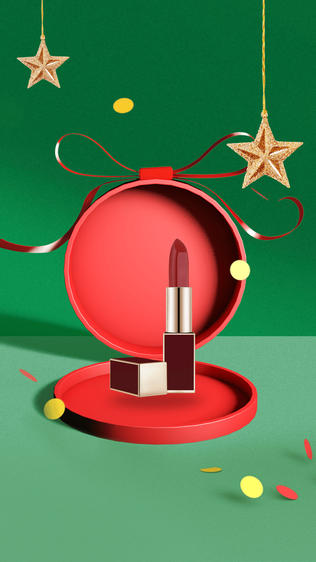 Simple Christams Lipsticks Display Promo Ecommerce Story预览效果