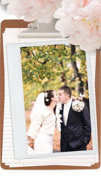 Wooden Background Flowers Wedding Photo Art Simple Romantic Fashion Style Poster Instagram Story