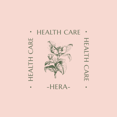 Retro Text Surrouding Health Care Logo Image