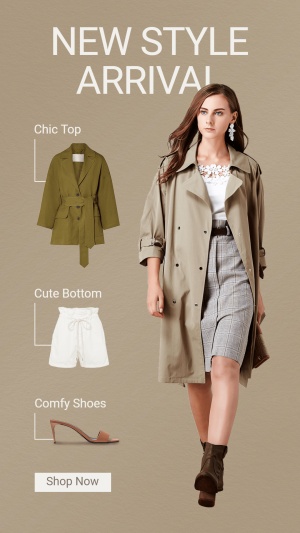 Fashion Women's Wear New Arrival Display Introduction Ecommerce Story