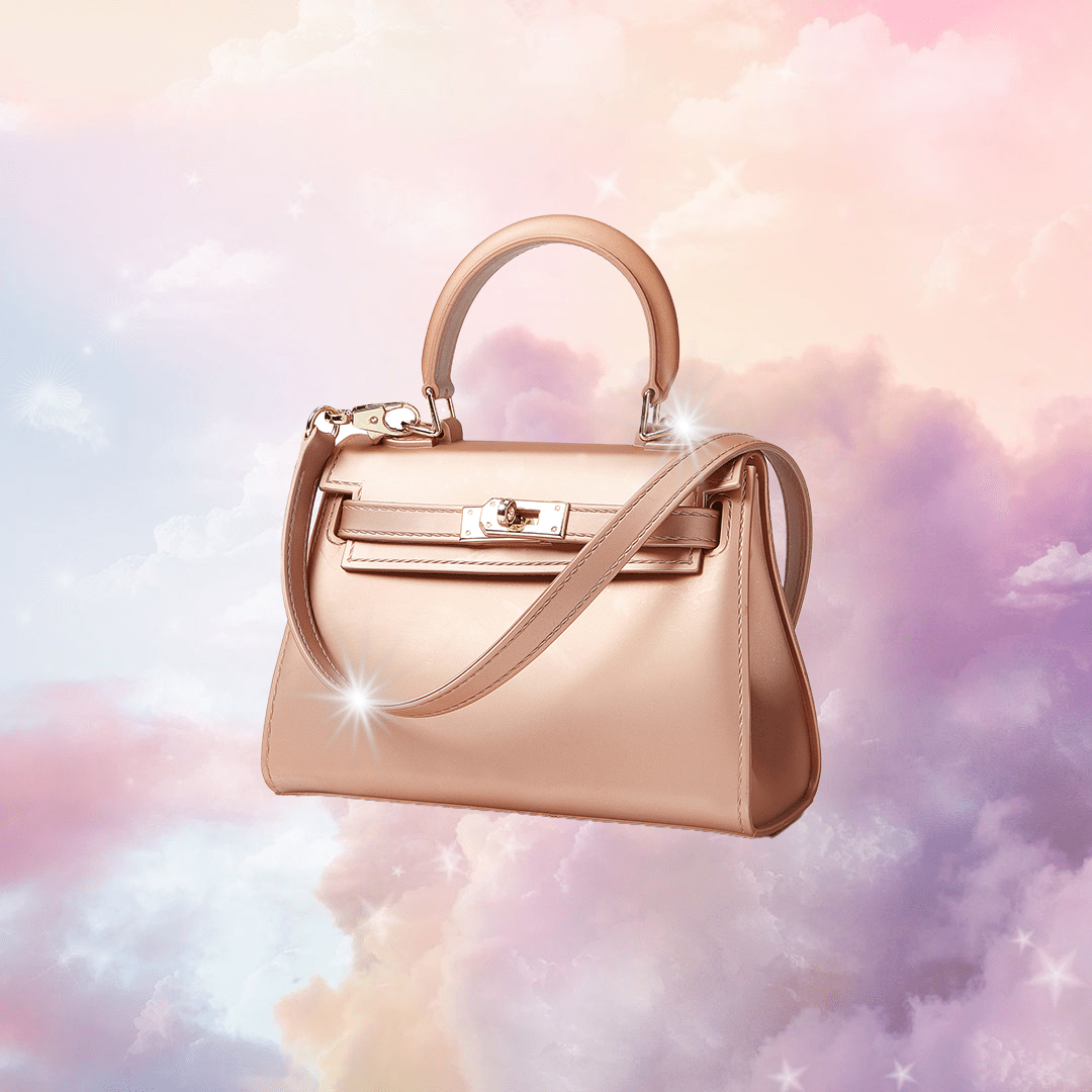 Colorful Cloud Backgground Fashion Women's Bags Display Ecommerce Product Image