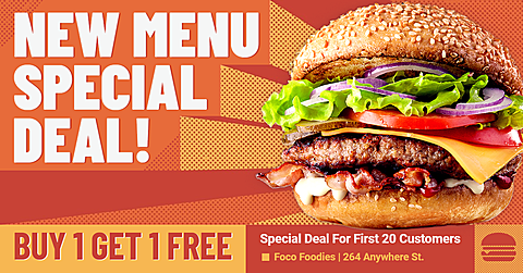 Red Dot Element Fashion Burger New Menu Promotion Ecommerce Story
