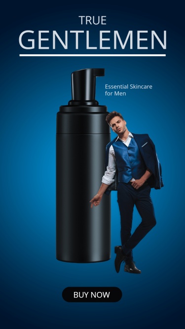 Men's Skincare Product Promo Advertising Creative Campaign Ecommerce Story