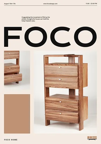 Furniture Product Details Display Advertising Poster