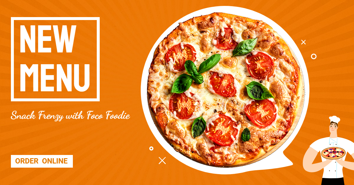 Pizza Menu e-commerce banner预览效果