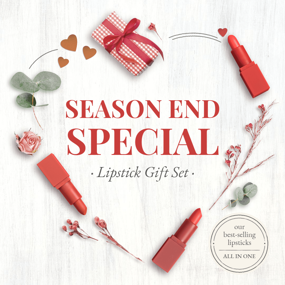 Season end sale lipstick box ecommerce story