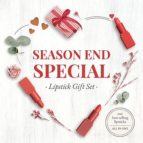 Season end sale lipstick box ecommerce story