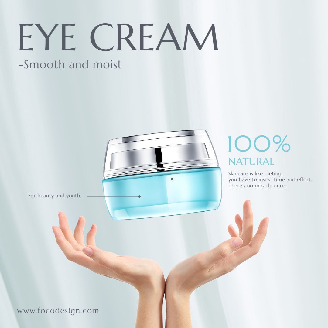 Eye Cream Skincare Cosmetics Beauty Details Annotation Description Ecommerce Product Image