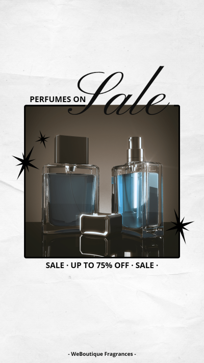 Pleated Paper Women's Perfume Fragrance Sale Promo Ecommerce Story