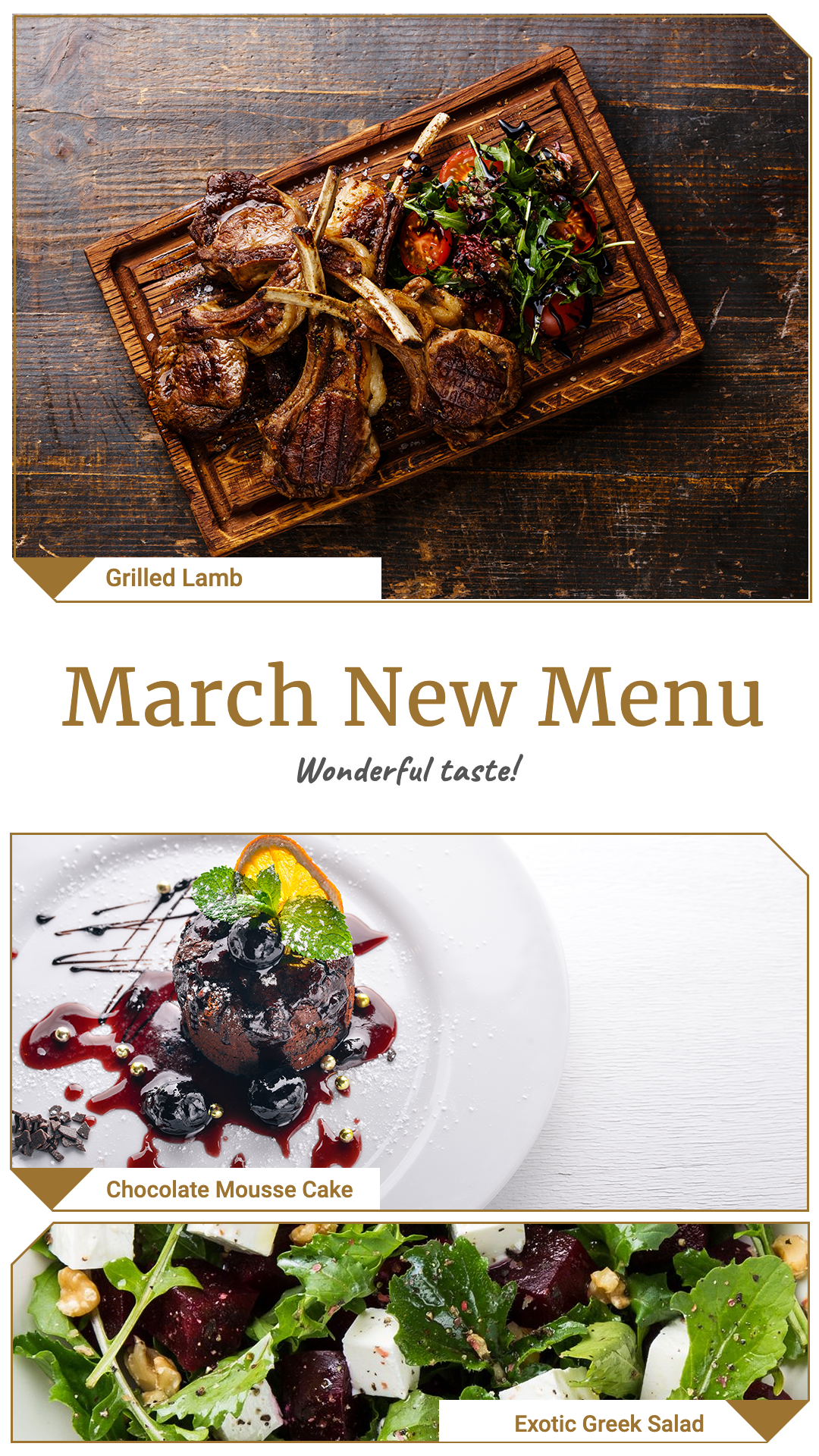 March New Menu Restaurant Ecommerce Story预览效果