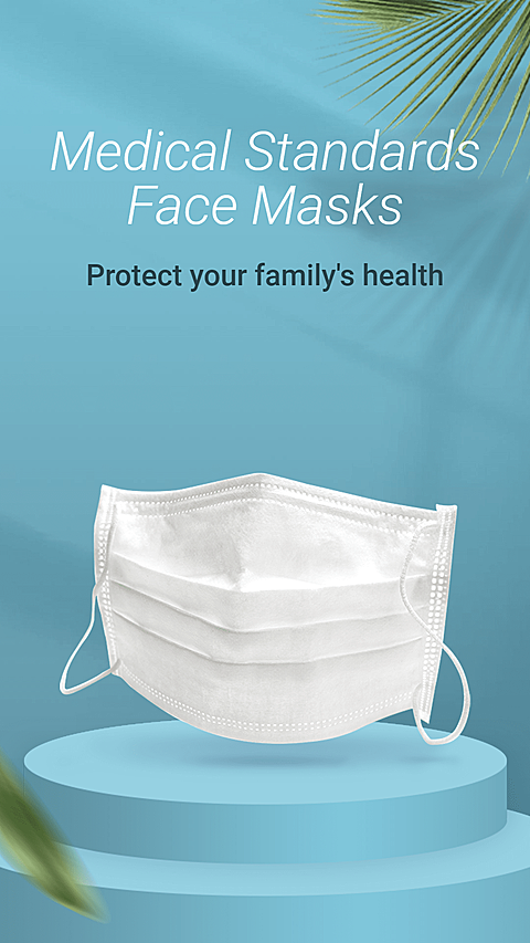 Simple Face Masks Display Ecommerce Story