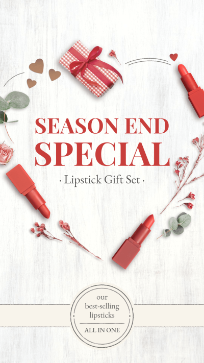 Luxurious Lipstick Gift Set Display Promotion Ecommerce Story