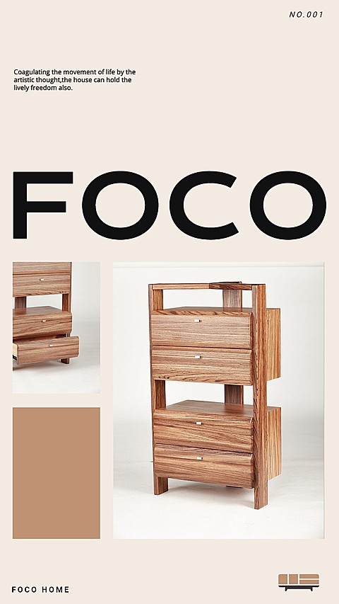 Furniture Wooden Drawer Product Details Display Ecommerce Story