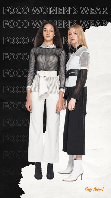 Women's Fashion Basic Cutout Product Display Ecommerce Story预览效果