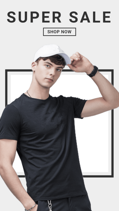 Simple Black Friday Men's Wear Promotion Ecommerce Story