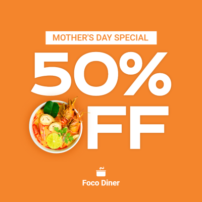 Minimalist Mother's Day Festival Discount Ecommerce Product Image