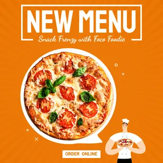 Creative Delicacy Pizza New Menu Advertisement Ecommerce Product Image
