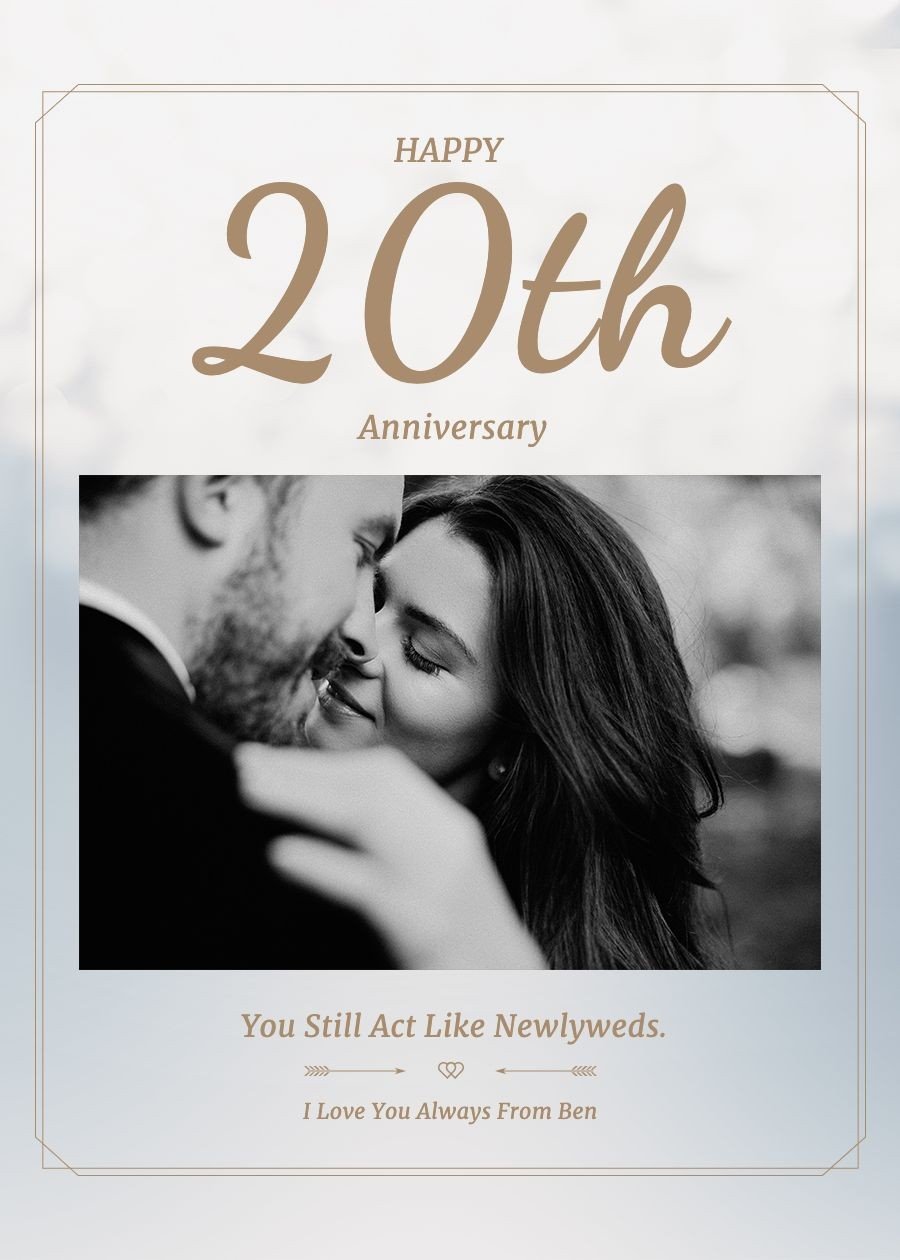 Simple Fashion Style Gold Rectangle Element Wedding anniversary Greeting Card
