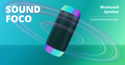 Fashion Bluetooth Speaker Promotion Ecommerce Banner