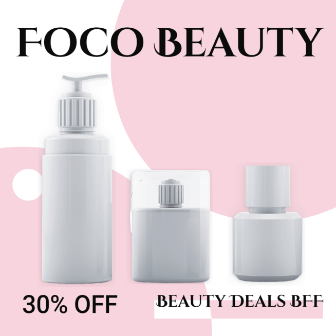 Pink Color Block Simple Beauty Cosmetics Discount Ecommerce Product Image预览效果