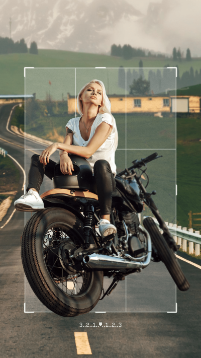 Travel Natural Scenery Records Motorcycle Woman Instagram Story