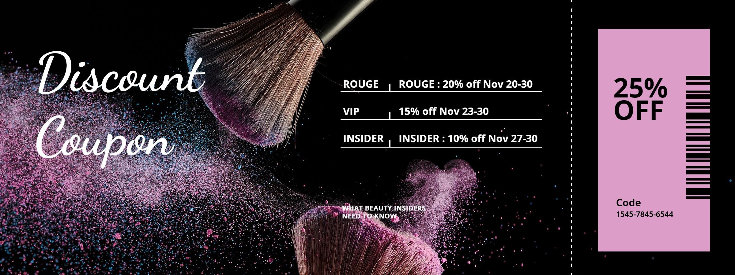 Fashion Makeup Brush Discount Coupon