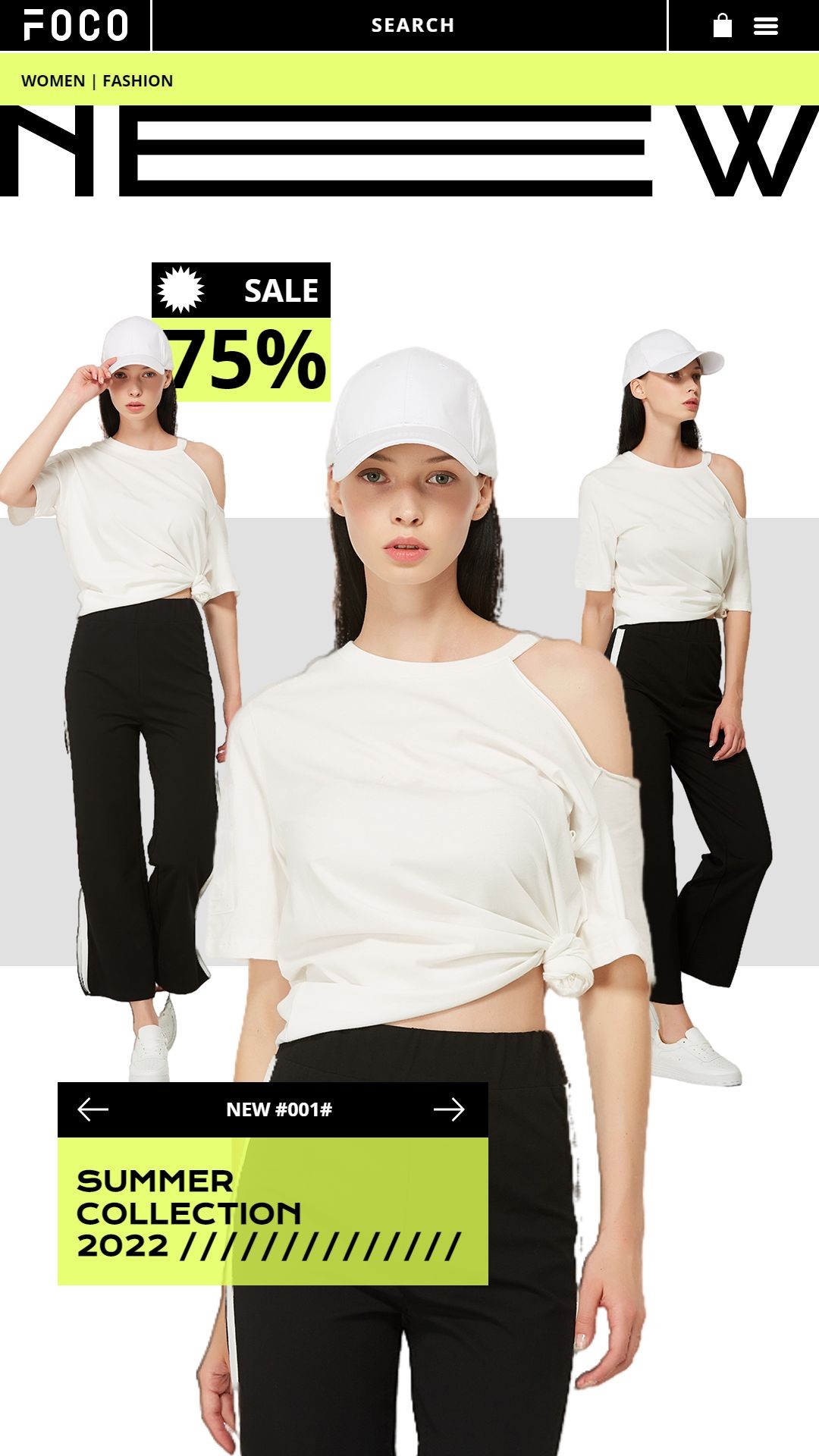 Women's Fashion Clothing Shop the Look OOTD Website Simulation Discount Sale Promo New Arrival Ecommerce Story预览效果