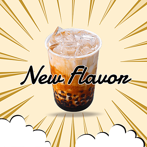 Vintage Comic Style Creative Bubble Tea New Arrival Ecommerce Product Image
