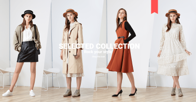 Woman Clothing Products Propaganda Poster Simple Fashion Style Ecommerce Banner
