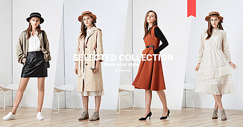 Woman Clothing Products Propaganda Poster Simple Fashion Style Ecommerce Banner
