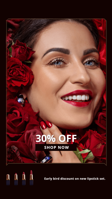 Fashion Lipsticks Promotion Ecommerce Story预览效果