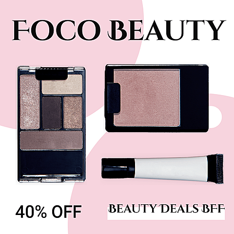 Simple Beauty Cosmetics Palette Display Discount Ecommerce Product Image