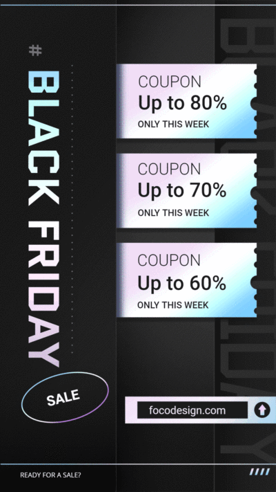 Fashion Style Ellipse ELement Black Friday Discount Sale Instagram Story Video