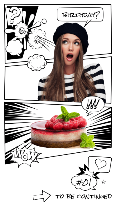 Creative Cartoon Style Birthday Woman Show Instagram Story