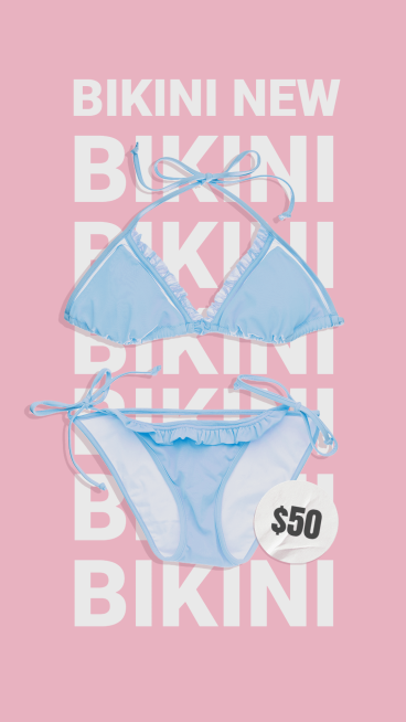 Simple Women Swimsuit Promotion Ecommerce Story预览效果
