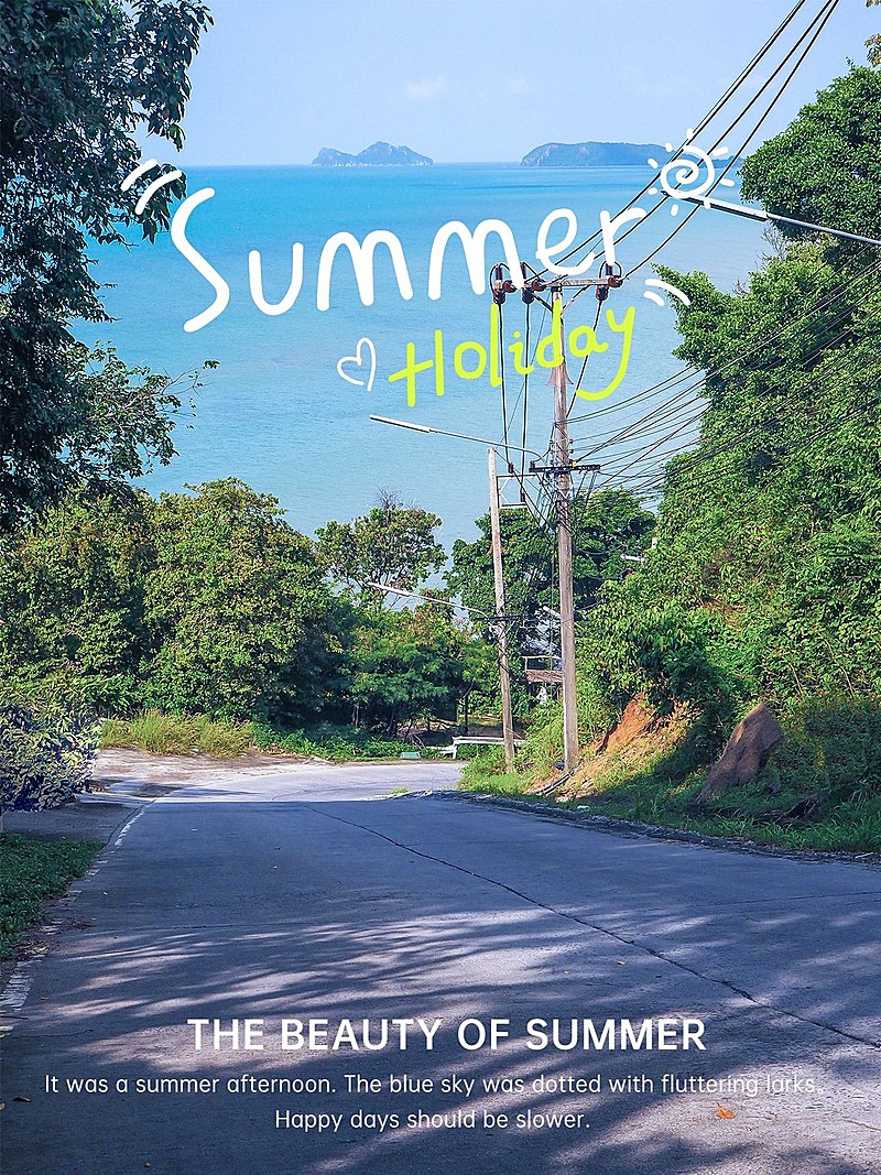 暑假风景晒照文艺风plog模板