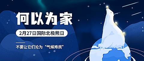 2.27国际北极熊日动物保护手绘公众号首图