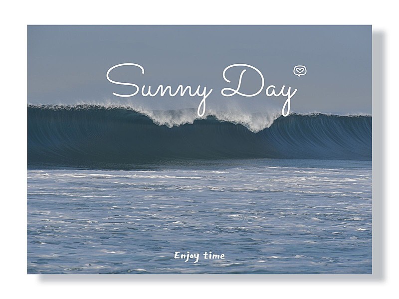 风景户外海边简约风plog模板