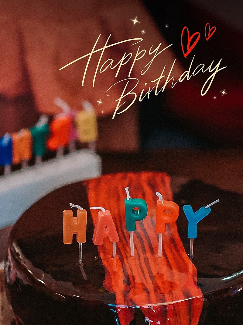 生日晒照生活分享简约风plog模板