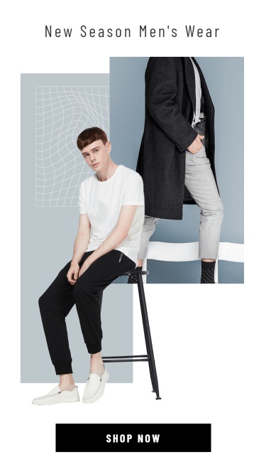 Literary Style New Senson Men's Wear Ecommerce Story