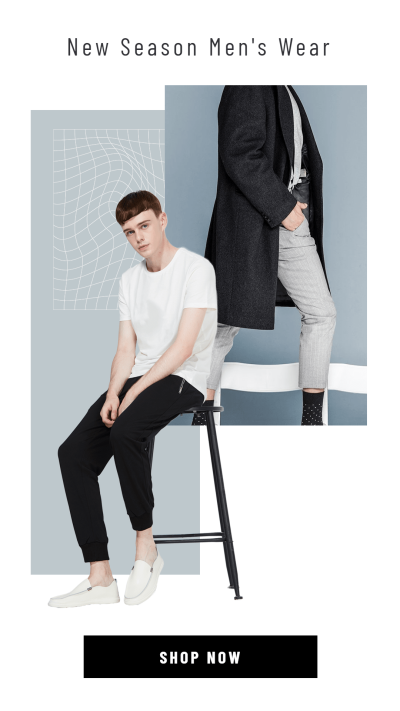 Literary Style New Senson Men's Wear Ecommerce Story
