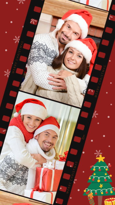Simple Style Hug Couple Christmas Record Instagram Story