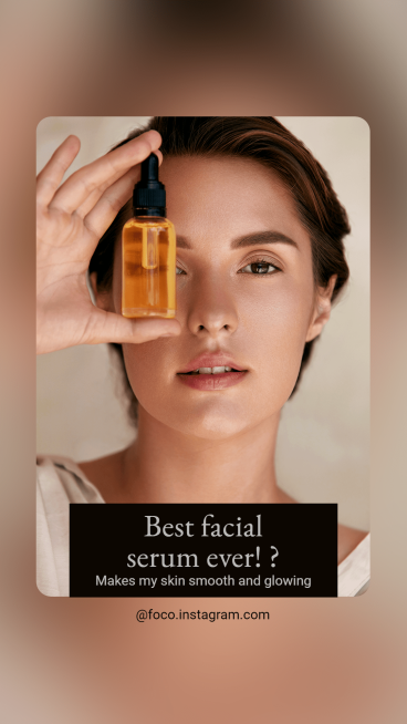 Simple Facial Serum Display Promo Ecommerce Story预览效果