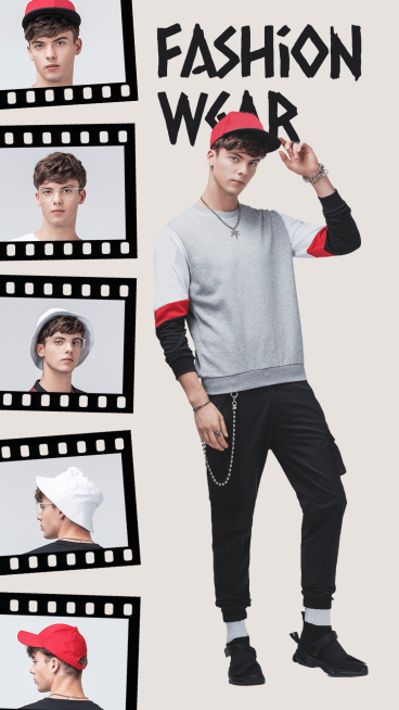 Men's Fashion Wear New Arrival Ecommerce Story预览效果
