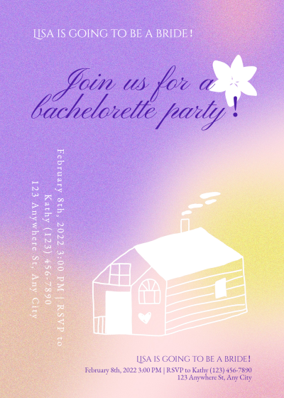 Bachelorette party invitation letter