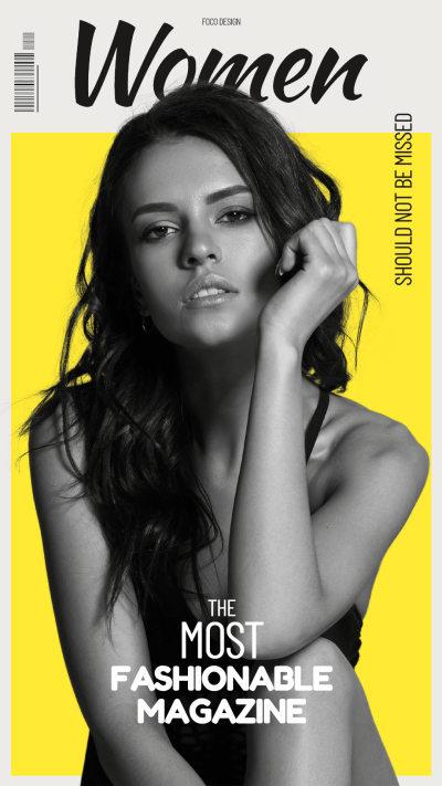 Magzine Cover Style Matting Fashion Woman Instagram Story