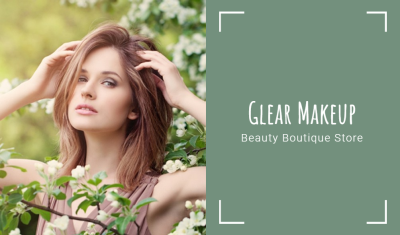 Literary Fresh Style Beauty Boutique Store Introduction Business Card