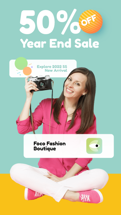 Simple Fashion Style Year End Sale Ecommerce Story