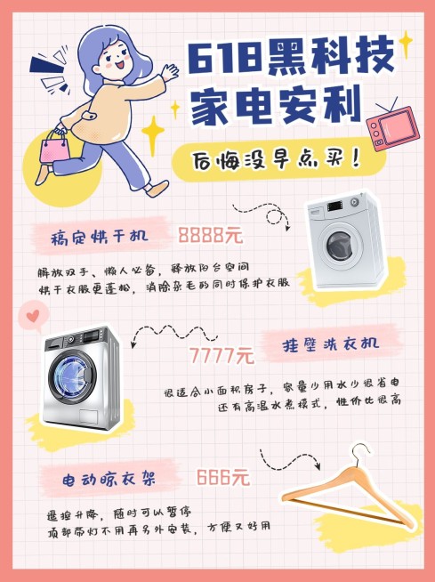 618数码家电安利推荐小红书配图预览效果