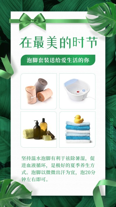 夏季养生百科产品展示营销海报